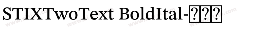 STIXTwoText BoldItal字体转换